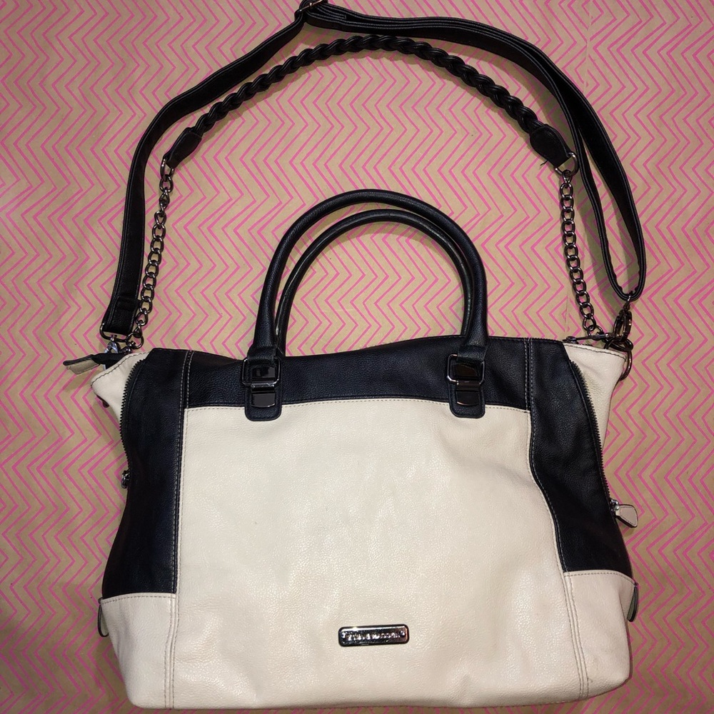 Black/white Steve madden bag